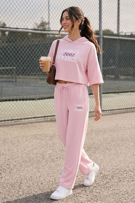 Zivame Athleisure Straight Leg Pants - Pink A Boo Buy Zivame Athleisure Straight Leg Pants - Pink A Boo